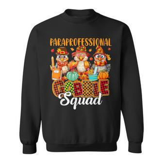 Paraprofessional Gobble Squad Autumn Three Turkeys Sweatshirt | Mazezy