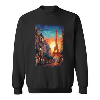 Paris Eiffel Tower I Love Paris Souvenir France Sweatshirt - Monsterry CA