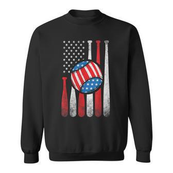 Patriotic Baseball 4Th Of July Usa American Flag Sweatshirt | Mazezy CA