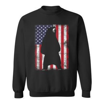 Patriotic Black Bear American Flag Usa 4Th Of July Sweatshirt | Mazezy DE