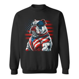 Patriotic Dog 4Th Of July Funny Bulldog Lover Patriotic Funny Gifts Sweatshirt | Mazezy