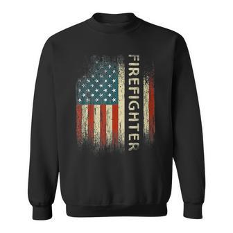 Patriotic Firefighter Gifts American Usa Flag Funny Gift For Mens Sweatshirt | Mazezy