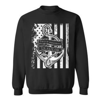 Patriotic Grandpa Of A Us Sailor Flag Sweatshirt | Mazezy