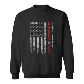 Patriotic Promoted To Daddy Est 2024 First Time Dad Sweatshirt - Seseable