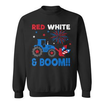 Patriotic Tractor Farm 4Th Of July Boy Kids Toddlers Sweatshirt | Mazezy