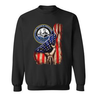 Patriotic Uss John F Kennedy Cvn79 American Flag Sweatshirt - Thegiftio UK