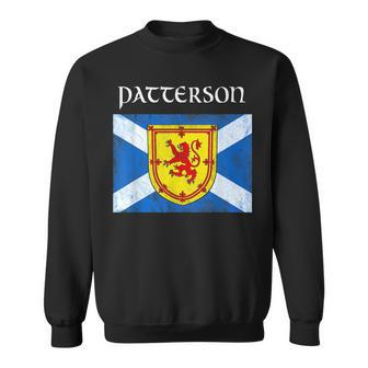 Patterson Scottish Clan Name Gift Scotland Flag Festival Sweatshirt | Mazezy