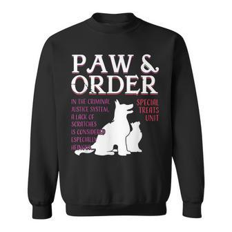 Paw And Order Special Feline Unit Pets Training Dog Cat Sweatshirt - Seseable