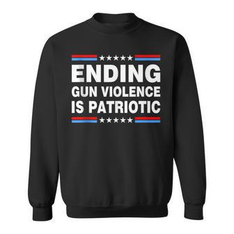 Peace Ending Gun Violence Is Patriotic Awareness Day Vintage Patriotic Funny Gifts Sweatshirt | Mazezy