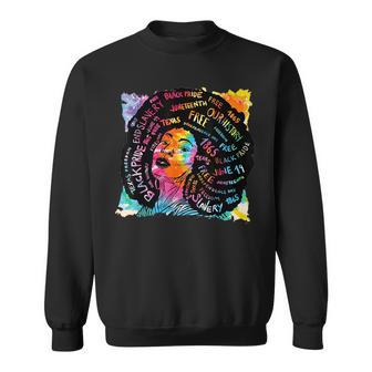 Peace Love Junenth Pride Black History 1865 African Pride Month Funny Designs Funny Gifts Sweatshirt | Mazezy
