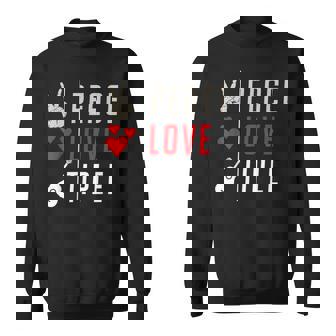 Peace Love Tiple Musical Instrument Tiple Player Tiple Lover Sweatshirt | Mazezy