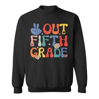 Peace Out Fifth 5Th Grade Elementary School Graduation Sweatshirt | Mazezy