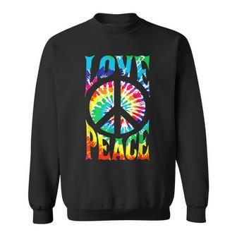 Peace Sign Love T 60S 70S Tie Die Hippie Costume Sweatshirt - Monsterry CA
