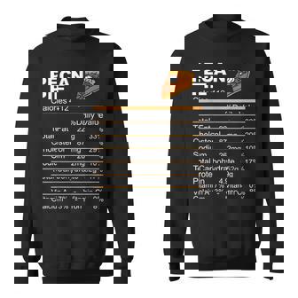 Pecan Pie Nutrition Facts Thanksgiving Sweatshirt | Mazezy