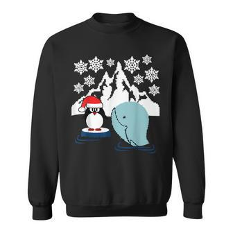 Penguin & Whale Ugly Christmas Sweater Sweatshirt - Monsterry DE