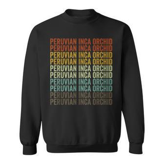 Peruvian Inca Orchid Retro Sweatshirt | Mazezy