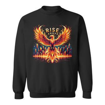 Phoenix Fire Mythical Bird Inspirational Motivational Sweatshirt | Mazezy