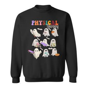 Physical Therapist Halloween Cute Ghost Physical Therapy Pt Sweatshirt - Seseable