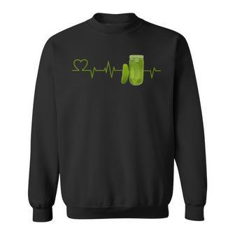 Pickle Lover Heartbeat For Pickles Lover Sweatshirt - Seseable