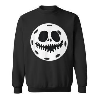 Pickleball Halloween Horror Scary Skull Sweatshirt - Seseable