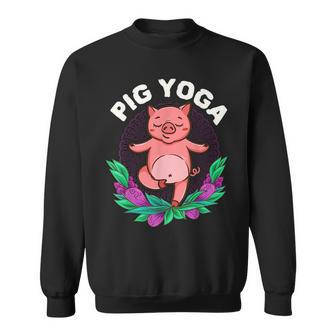 Pig Yoga Meditation Cute Zen Funny Gift For Yogis Meditation Funny Gifts Sweatshirt | Mazezy