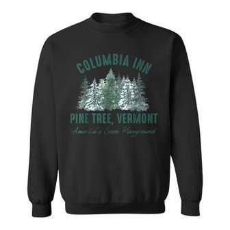 Pine Tree Vermont Always A White Christmas Tree Holiday Sweatshirt | Mazezy