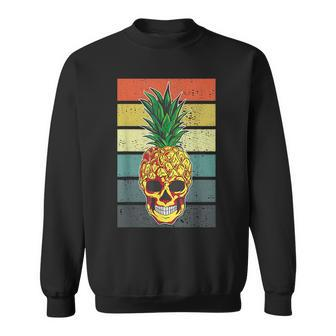 Pineapple Skull Aloha Beaches Hawaiian Hawaii Skeleton Aloha Funny Gifts Sweatshirt | Mazezy