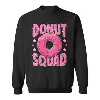 Pink Donut Squad Sprinkles Donut Lover Matching Donut Party Sweatshirt | Mazezy