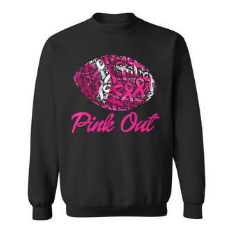 Pink Out Football Pink Ribbon Fight Breast Cancer Awareness Sweatshirt | Mazezy CA