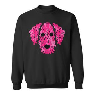Pink Ribbon Dog Inspirational Breast Cancer Awareness Sweatshirt - Seseable