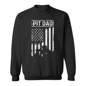 Pit Dad Pitbull Dad 4Th Of July American Flag Gifts Sweatshirt | Mazezy