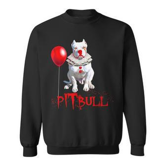 Pitbull Dog Itclown For Halloween Day Horror Halloween Sweatshirt | Mazezy