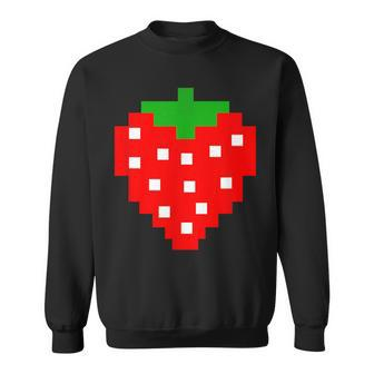 Pixel Strawberry 80S Video Game Halloween Costume Sweatshirt | Seseable CA