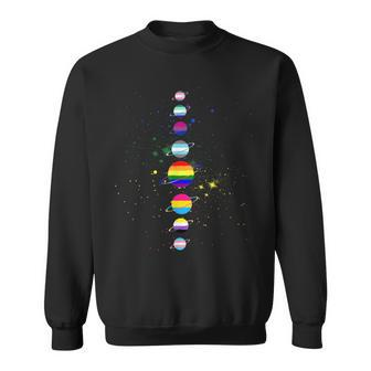Planets Lgbt Gay Pride Genderfluid Bisexual Homosexual Lgbtq Sweatshirt | Mazezy