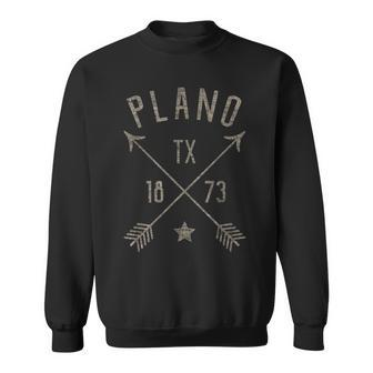 Plano Tx Vintage Distressed Style Home City Sweatshirt | Mazezy
