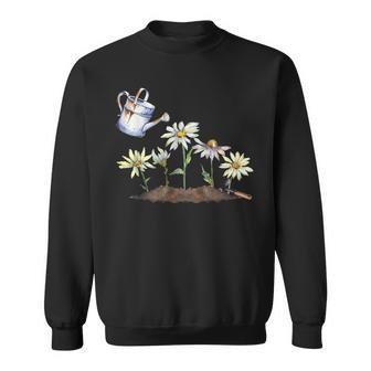 Plants Graphic Flower Motif Botanical Gardening Sweatshirt - Seseable