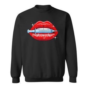 Plastic Surgery Meme Botox Filler Surgeon Fun Injection Lips Sweatshirt - Monsterry AU