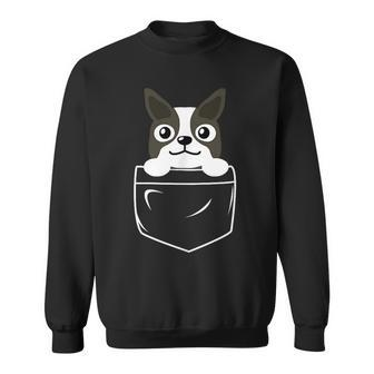 Pocket Boston Terrier Sweatshirt | Mazezy