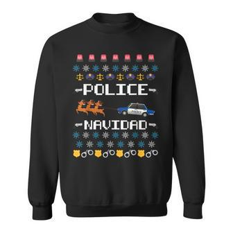 Police Navidad Ugly Christmas Sweater Policeman X-Mas Sweatshirt | Mazezy