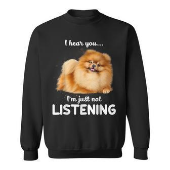 Pomeranian I Hear You Not Listening Sweatshirt | Mazezy