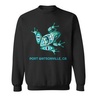 Port Watsonville Ca Frog Pacific Nw Native American Indian Sweatshirt | Mazezy