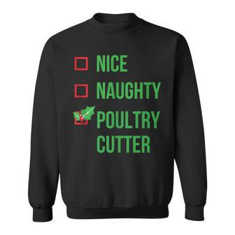 Poultry Cutter Pajama Christmas Sweatshirt | Mazezy