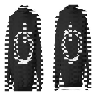 Power Icon On Off Symbol Electronic Power Sweatshirt | Mazezy