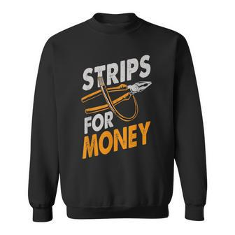 Powerline Electrical Dad Electricians Gift Strips For Money Sweatshirt - Seseable