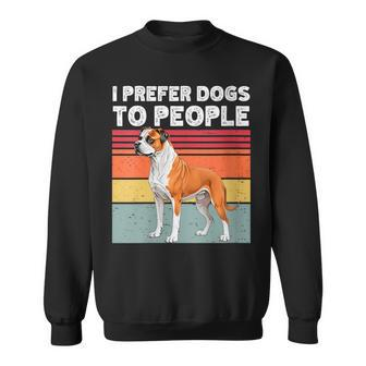 I Prefer Dogs To People Bully Kutta Dog Lovers Owners Sweatshirt | Mazezy
