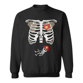 Pregnancy Skeleton Rib Firefighter Bump Sweatshirt - Seseable
