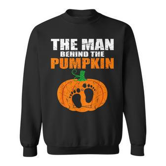Pregnant Halloween Costume For Dad Expecting Lil Pumpkin Sweatshirt | Seseable CA