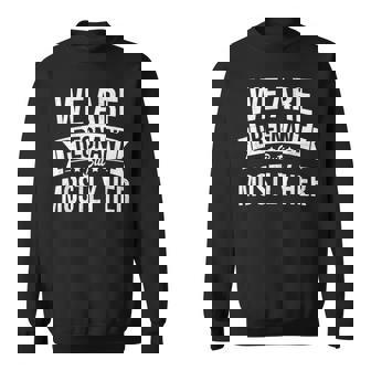 We Are Pregnant But Mostly Her Pregnancy Announcement Sweatshirt | Mazezy