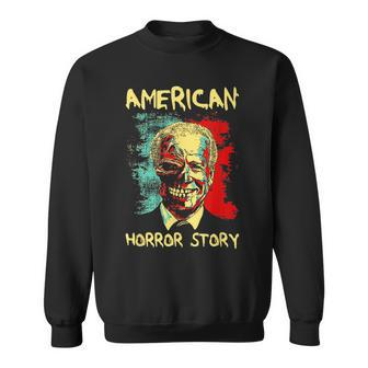 President Horror American Zombie Story Halloween Biden 2024 Sweatshirt - Thegiftio UK