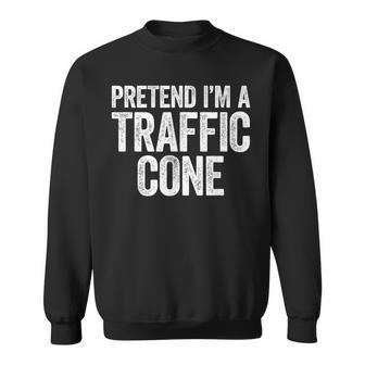 Pretend I'm A Traffic Cone Matching Costume Sweatshirt - Seseable